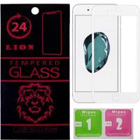 LION 5D Full Glue Glass Screen Protector For Apple iPhone 8 Plus محافظ صفحه نمایش تمام چسب شیشه ای لاین مدل 5D مناسب برای گوشی اپل آیفون 8 پلاس