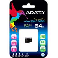 ADATA Premier Pro UHS-I U3 Class 10 95MBps microSDXC - 64GB کارت حافظه‌ microSDXC ای دیتا مدل Premier Pro کلاس 10 استاندارد UHS-I U3 سرعت 95MBps ظرفیت 64 گیگابایت