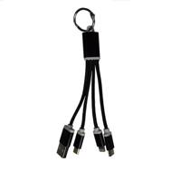 Combination 3 In 1 USB To MicroUSB/Lightning/Type-c Cable 0.1 m کابل تبدیل USB به MicroUSB ، لایتنینگ و Type-C مدل Combination 3 In 1 به طول 0.1 متر