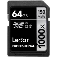 Lexar Professional UHS-II U3 Class 10 1000X 150MBps SDXC - 64GB کارت حافظه SDXC لکسار مدل Professional کلاس 10 استاندارد UHS-II U3 سرعت 150MBps 1000X ظرفیت 64 گیگابایت