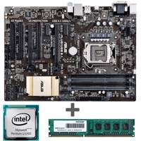 Asus B85-PLUS/USB 3.1 Motherboard with Intel G3260 CPU with Patriot 4GB DDR3 1600MHZ RAM مادربرد ایسوس مدل B85-PLUS/USB 3.1 به همراه پردازنده اینتل مدل G3260 و رم DDR3 1600MHZ پاتریوت با ظرفیت 4 گیگابایت