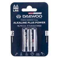Daewoo Alkaline plus Power AA Battery Pack of 2 - باتری قلمی دوو مدل Alkaline plus Power بسته 2 عددی