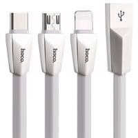 Hoco X4 USB To microUSB/Lightning/USB-C Cable 1m کابل تبدیل USB به microUSB/لایتنینگ/USB-C هوکو مدل X4 طول 1 متر