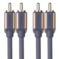 Somo SR1202 2xRCA To 2xRCA Plugs Cable 2m - کابل 2xRCA به 2xRCA سومو مدل SR1202 طول 2 متر