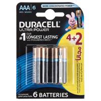 Duracell Ultra Power Duralock With Power Check AAA Battery Pack Of 4 Plus 2 باتری نیم قلمی دوراسل مدل Ultra Power Duralock With Power Check بسته 2 + 4 عددی