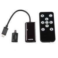 MHL HDTV Adapter With Remote Control Micro USB Type کابل اتصال به تلویزیون MHL به همراه ریموت کنترل میکرو یو اس بی