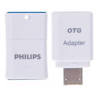 Philips Pico Edition FM16DA88B/97 USB 2.0 Flash Memory With OTG Adapter - 16GB - فلش مموری USB فیلیپس مدل پیکو ادیشن FM32DA88B/97 ظرفیت 16 گیگابایت همراه با مبدل OTG