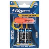 Gigacell Super Alkaline AAA Battery Pack of 4 باتری نیم قلمی گیگاسل مدل Super Alkaline بسته 4 عددی