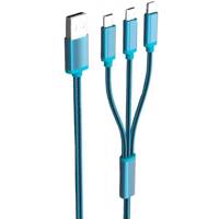 LDNIO LC85 3 In 1 USB To microUSB/Lightning Cable 1.2m کابل تبدیل USB به microUSB/لایتنینگ الدینیو مدل LC85 3 In 1 طول 1.2 متر