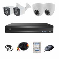 AHD Photon Retail Commercial And Residential Surveillance 4 Camera Network Video Recorder سیستم امنیتی ای اچ دی فوتون کاربری مسکونی و فروشگاهی 4 دوربین