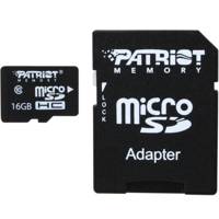Patriot LX UHS-I U1 Class 10 microSDHC With SD Adapter - 16GB کارت حافظه microSDHC پتریوت مدل LX استاندارد UHS-I U1 کلاس 10 همراه با آداپتور SD ظرفیت 16 گیگابایت