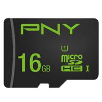 PNY U1 UHS-I Class 10 800MBps microSDHC Card With Adapter 16GB - کارت حافظه microSDHC پی ان وای مدل U1 کلاس 10 استاندارد UHS-I سرعت 80MBps ظرفیت 16 گیگابایت به همراه آداپتور SD
