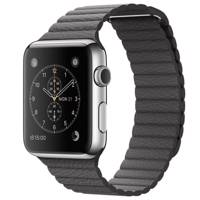 Apple Watch 42mm Stainless Steel Case With Gray Leather Loop Band ساعت مچی هوشمند اپل واچ مدل 42mm Stainless Steel Case With Gray Leather Loop Band