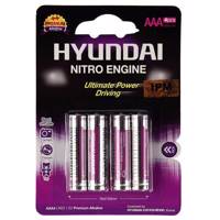 Hyundai Premium Alkaline AAA Battery Pack Of 4 - باتری نیم قلمی هیوندای مدل Premium Alkaline بسته 4 عددی