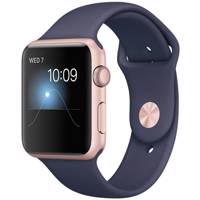 Apple Watch Series 1 42mm Rose Gold Case with Midnight Blue Sport Band - ساعت هوشمند اپل واچ سری 1 مدل 42mm Rose Gold Case with Midnight Blue Sport Band