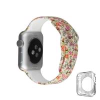 Owl Model Silicone Band With a TPU Cover Suitable for Apple Watch 38mm بند سیلیکونی مدلOwl به همراه یک عدد کاور TPU مناسب برای اپل واچ 38 میلی متری