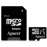 Apacer microSDHC 8GB UHS-I Class10 With Adapter کارت حافظه‌ی اپیسر microSDHC 8GB UHS-I Class10 With Adapter