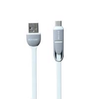 Kin uale WG USB To Lightning And microUSB Cable 1.3m کابل تبدیل USB به لایتنینگ و microUSB کین یال مدل WG به طول 1.3 متر
