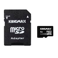 Memory Card Kingmax Class 4 microSDHC With Adapter - 4GB - کارت حافظه microSDHC کینگ مکس کلاس 4 به همراه آداپتور SD ظرفیت 4 گیگابایت