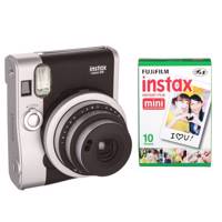 Fujifilm Instax mini 90 Neo Classic Instant Camera with Instax Mini Film 10 Sheet دوربین عکاسی چاپ سریع فوجی فیلم مدل Instax mini 90 Neo Classic همراه با یک بسته فیلم 10 تایی