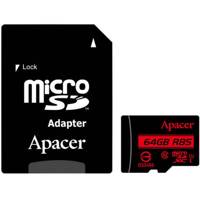 Apacer UHS-I U1 Class 10 85MBps microSDXC With Adapter - 64GB کارت حافظه microSDXC اپیسر کلاس 10 استاندارد UHS-I U1 سرعت 85MBps همراه با آداپتور SD ظرفیت 64 گیگابایت