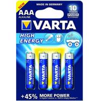 Varta High Energy Alkaline LR03AAA Batteryack of 4 باتری نیم قلمی وارتا مدل High Energy Alkaline LR03AAA بسته 4 عددی