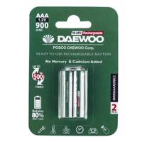 Daewoo Ni-MH Rechargeable AAA Battery Pack of 2 - باتری نیم قلمی قابل شارژ دوو مدل Ni-MH بسته 2 عددی