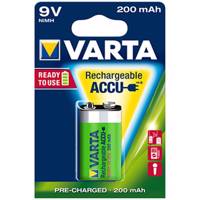 Varta 56722 Rechargeable 9V Battery 200mAh - باتری کتابی قابل شارژ وارتا مدل 56722 ظرفیت 200 میلی آمپر ساعت