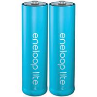 Panasonic Eneloop Lite Rechargeable AA Battery Pack of 2 - باتری قلمی قابل شارژ پاناسونیک مدل Eneloop Lite بسته 2 عددی