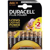 Duracell Plus Power Duralock AAA Battery Pack Of 6 Plus 2 - باتری نیم قلمی دوراسل مدل Plus Power Duralock بسته 6 + 2 عددی