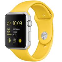Apple Watch 42mm Silver Aluminium Case With Yellow Sport Band - ساعت هوشمند اپل واچ مدل 42mm Silver Aluminium Case With Yellow Sport Band