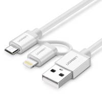 UGREEN US165 USB to microUSB/Lightning Cable 1.5m کابل تبدیل USB به لایتنینگ/Lightning یوگرین مدل US165 طول 1.5 متر