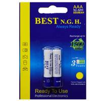 Best Always Ready Rechargeable AAA Battery 2pcs - باتری نیم قلمی قابل شارژ بست مدل Always Ready بسته 2 عددی
