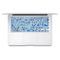 Wensoni Blue Mosaic Keyboard Sticker With Persian Label For MacBook - برچسب تزئینی کیبورد ونسونی مدل Blue Mosaic به همراه حروف فارسی مناسب برای مک بوک