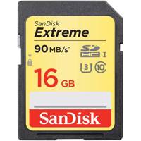 Sandisk Extreme Class 10 UHS-I U3 600X 90MBps SDHC - 16GB - کارت حافظه SDHC سن دیسک مدل Extreme کلاس 10 استاندارد UHS-I U3 سرعت 90MBps 600X ظرفیت 16 گیگابایت