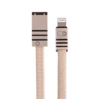 WK DESIGN WDC-049 USB TO LIGHTNING FABRIC DATA CABLE - کابل تبدیل USB به لایتنینگ دبلیو کی دیزاین مدل WDC-049 به طول 1 متر