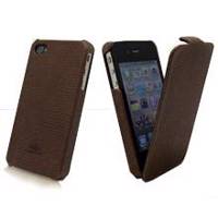 Kajsa Dark Brown leather Flip Case - کیف موبایل کاجسا چرمی مخصوص آیفون 4S