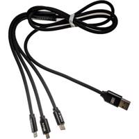 Earldom 3in1 USB to MicroUSB/lightning/TYPE-C Cable 1.2m - کابل تبدیل USB به Micro USB/لایتنینگ/ TYPE-C ارلدم مدل 3in1 به طول 1.2متر