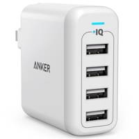 Anker A2142122 PowerPort 4 Port USB Wall Charger شارژر دیواری 4 پورت انکر مدل A2142122 PowerPort