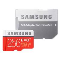 Samsung Evo Plus UHS-I U3 Class 10 100MBps microSDXC Card With Adapter - 256GB - کارت حافظه microSDXC سامسونگ مدل Evo Plus کلاس 10 استاندارد UHS-I U3 سرعت 100MBps همراه با آداپتور SD ظرفیت 256 گیگابایت