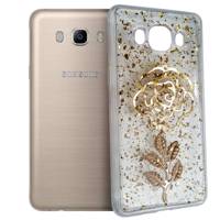 Drop glue gold foil cover for samsung j5 2016 کاور دراپ گلو مدل gold foil مناسب برای گوشی سامسونگ 2016 j5
