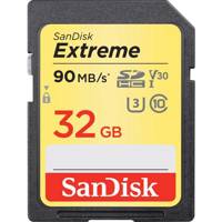 Sandisk Extreme V30 UHS-I U3 Class 10 90MBps 600X SDHC - 32GB - کارت حافظه SDHC سن دیسک مدل Extreme V30 کلاس 10 استاندارد UHS-I U3 سرعت 90MBps 600X ظرفیت 32 گیگابایت