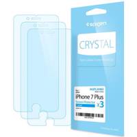 Spigen Crystal Screen Protector For Apple iPhone 7 Plus Pack Of 3 محافظ صفحه نمایش اسپیگن مدل Crystal مناسب برای گوشی موبایل آیفون 7 پلاس بسته 3 عددی