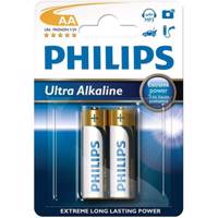 Philips Ultra Alkaline AA Battery Pack Of 2 باتری قلمی فیلیپس مدل Ultra Alkaline بسته 2 عددی