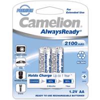 Camelion AlwaysReady 2100mAh Rechargeable AA Battery Pack of 2 - باتری قلمی قابل شارژ کملیون مدل AlwaysReady با ظرفیت 2100 میلی آمپر ساعت بسته‌ 2 عددی