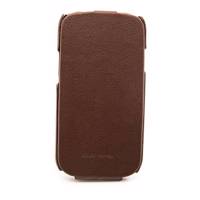 Leather Pouch Cover For Samsung Galaxy S III Brown کاور لپ‌تاپی چرمی قهوه ای برای سامسونگ گلکسی اس 3
