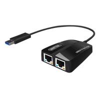 Unitek Y-3463 USB 3.0 To Dual Gigabit Ethernet Adapter مبدل USB 3.0 به Gigabit Ethernet دوتایی یونیتک مدل Y-3463