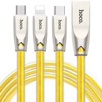 Hoco U9 USB To microUSB/Lightning/USB-C Cable 1.5m کابل تبدیل USB به microUSB/لایتنینگ/USB-C هوکو مدل U9 طول 1.5 متر