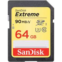 SanDisk Extreme UHS-I U3 Class 10 600X 90MBps SDXC - 64GB کارت حافظه SDXC سن دیسک مدل Extreme کلاس 10 استاندارد UHS-I U3 سرعت 600X 90MBps ظرفیت 64 گیگابایت