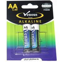 Venous Alkaline AA Battery Pack of 2 - باتری قلمی ونوس مدل Alkaline بسته 2 عددی